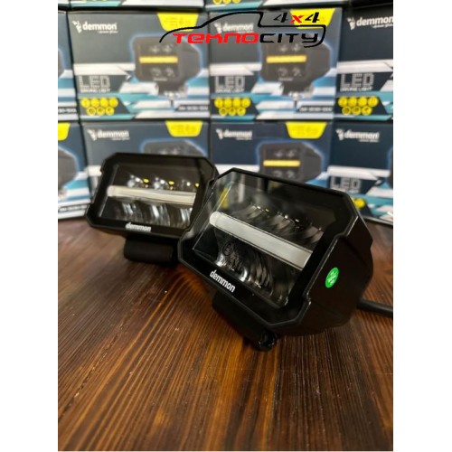 DEMMON 9V-36V OFF-ROAD LAMBA SARI-BEYAZ 3 LEDLİ 30 W 